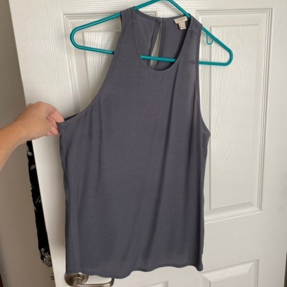 J. Crew Factory Tops - Grey J.Crew Factory crepe racerback tank /8/